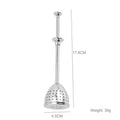Reusable Fine Mesh Tea Interval Diffuser Stainless Steel Press Tea Infuser Metal Strainer with Push Handle