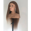 Long Human Hair Mannequin Head With Shoulder Practicing Styling Training Head Manikin Dummy Doll Head Hair