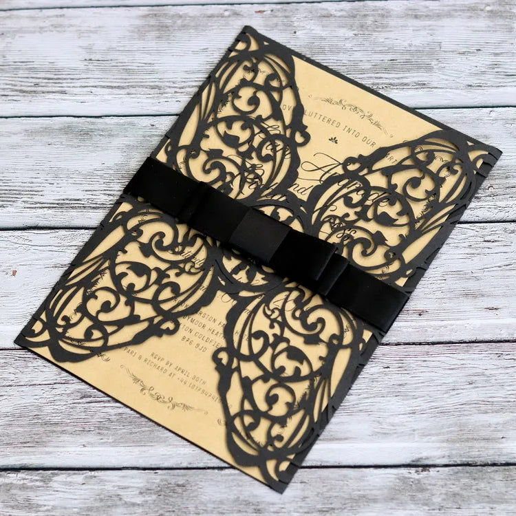 Luxurious Greeting Card Heart Pattern Greeting Card Printing