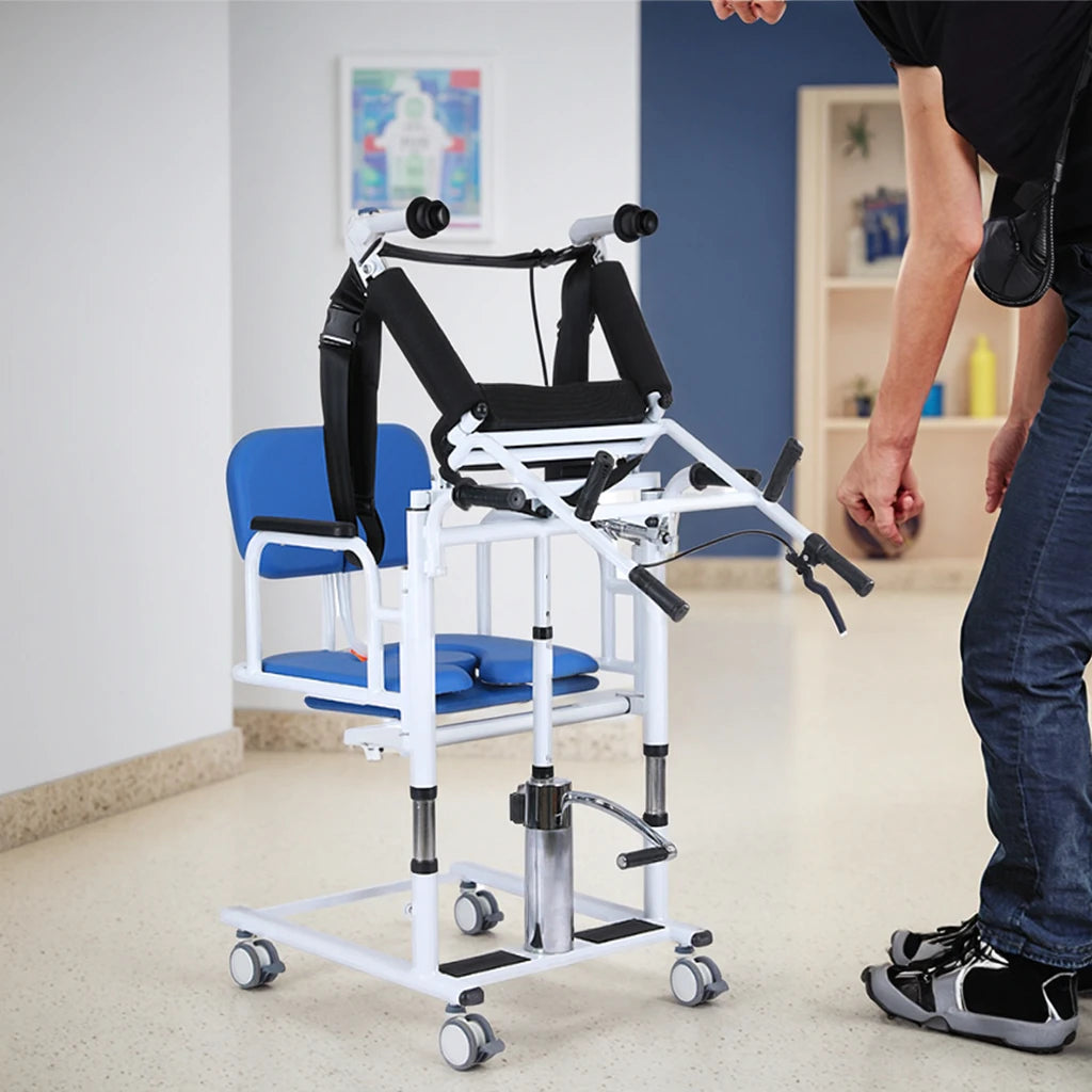 Hydraulic System Patient Transfer Lift Chair with Commode Function for Elderly and Disabled Bathroom Safety Equipment