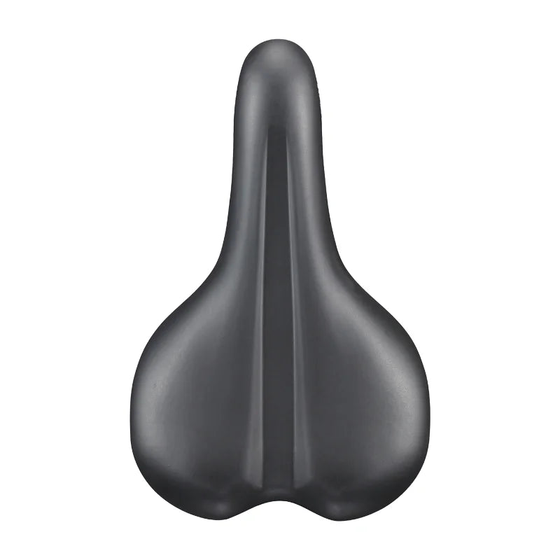 Simple Style Bike Saddle Waterproof PU Leather Fatbike Seat Ventilation Steel Gel Shell Silicone Plastic Massage Mountain Biking
