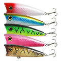 75mm/13g  Topwater Popper Surface Popping Lures Sea Handmade Fishing Baits Hard Lure