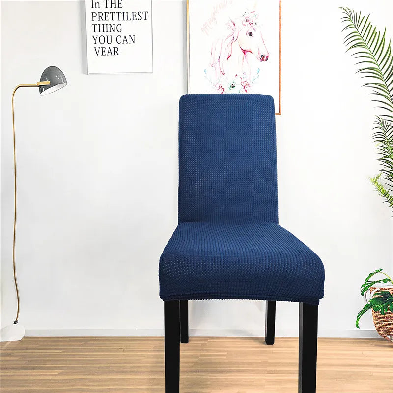 Luxury Fleece Stretch Spandex Office Dining Room Chair Cover Housse De Chaise