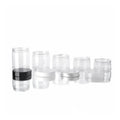 100ml 200ml 300ml 500ml 4oz 8oz Clear Custom Color PET Plastic Cosmetic Cream Jar with Plastic Acrylic Lids Silk Screen Printing