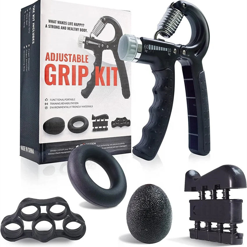 5-Pack Adjustable Resistance Hand Gripper Set Strength Trainer Forearm Strengthen Workout Kit Counting Hand Grip Strengthen