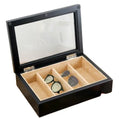 4-Grid Simple Wooden Windowed Glasses Case Myopic Sunglasses Storage Box for Jewelry Packaging & Display Jewelry Case