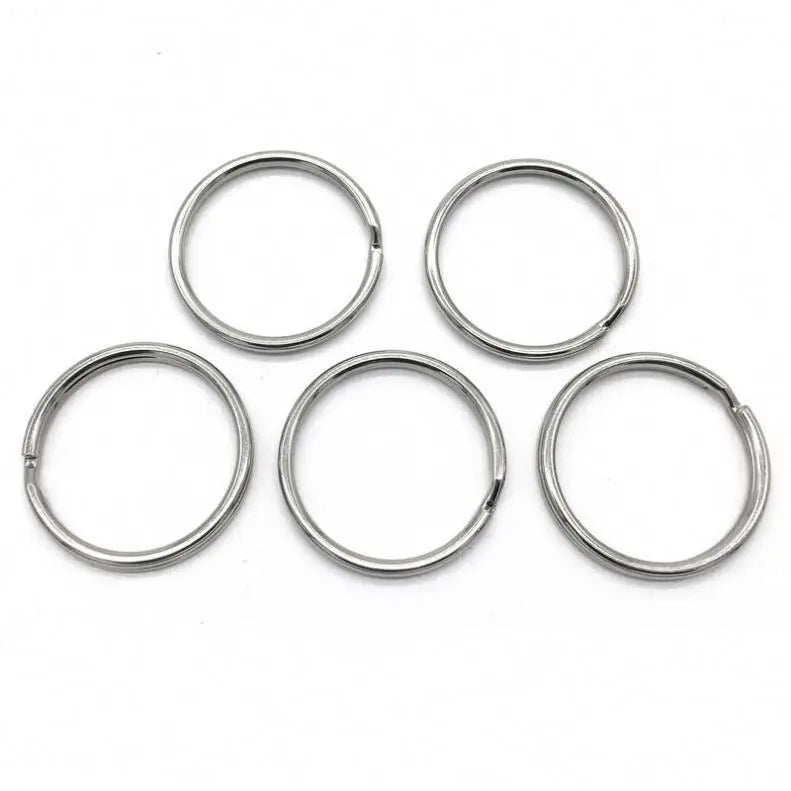 Wholesale Keyrings 20 25 28 30 mm Metal Key Chain Rings Split Key Rings Bulk DIY Accessory for Crafts Custom Round Keychain Ring
