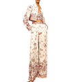 Early Spring 2025 Women's Eco-friendly Casual Three-Piece Satin Pant Suit Set Underwater World Printed Solid Daily Wear Pants