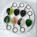 Factory Custom Acrylic Keychain Hologram Animation Printing Epoxy Keychain with Leaf Design Acrylic Keychain