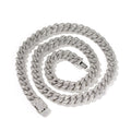 2023 New 9mm Gold Brass Ice Out Necklace Hip Hop 3a Micro Paved Prong Cuban Chain Design for Men