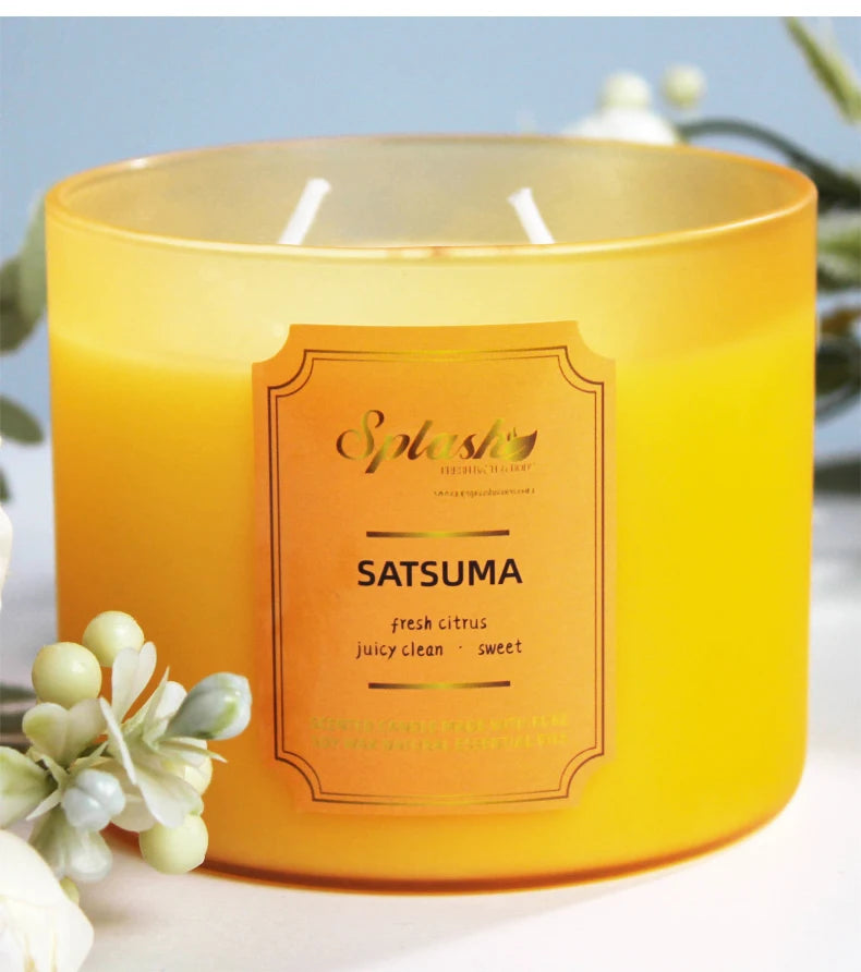 Factory Private Label Wholesale Candles Jars Luxury Soy Candles Glass With 3 Wicks Scented Candles