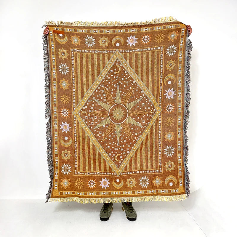 Chine Wholesale Sofa Blanket Throw Cotton Jacquard Tapestry Custom Throw Blanket