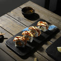 Rectangle Shaped Stoneware Tray 10-Inch Eco-Friendly Dinnerware Dish for Home Table for Sushi Cake Snake Food Serving