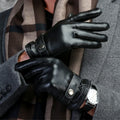 Wholesale Texting Windproof Motorcycle Driving Men Winter Leather Gloves