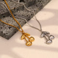 DAIHE Dreamshow Cherry Pendant Necklace 18k Gold Plated Jewelry Waterproof Stainless Steel Necklace