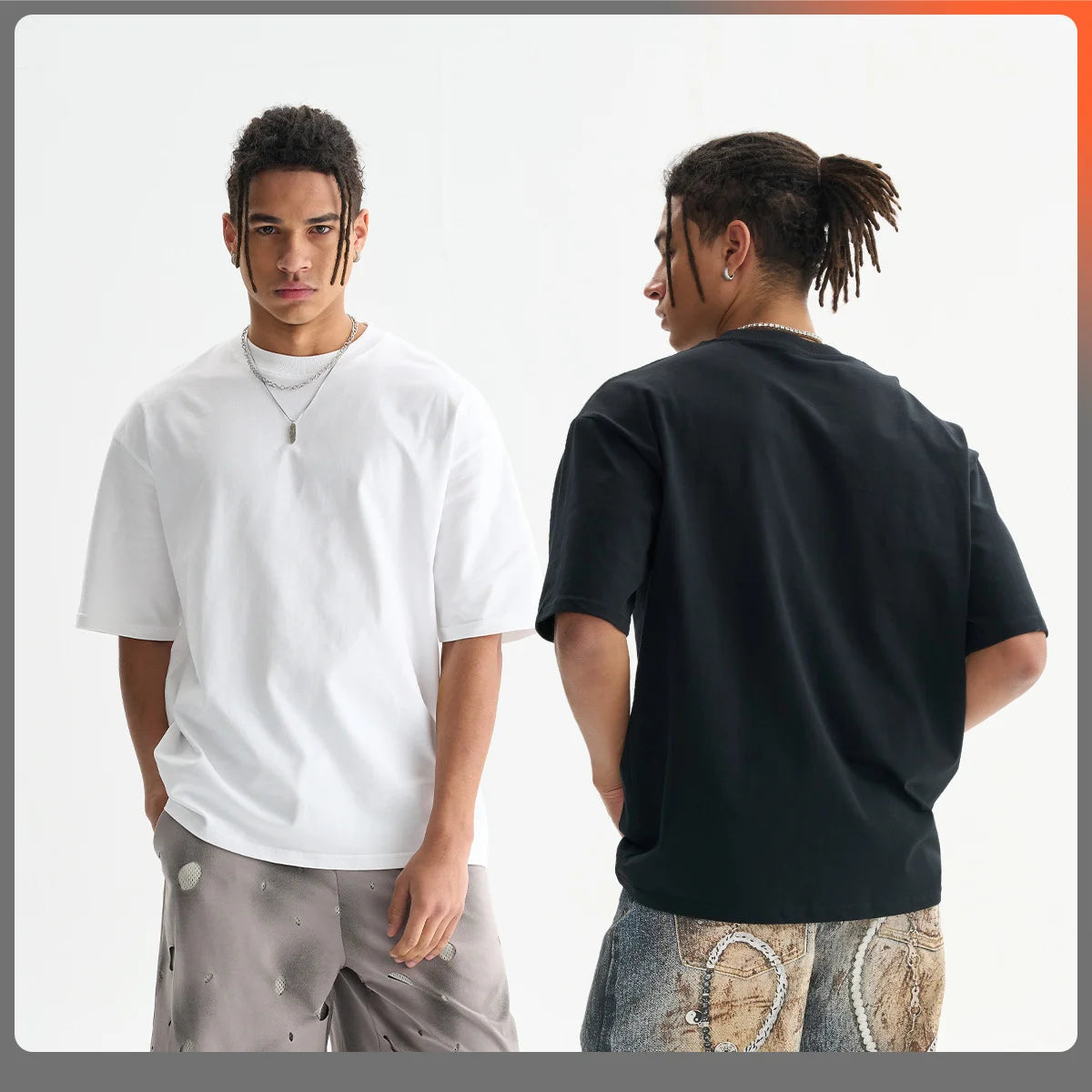 Fast Custom 280gsm 300gsm 310gsm Heavyweight 100% Cotton Oversized Fashion Drop Shoulder Men t Shirt