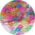 Glitter Lips Resin Charms Handmade Craft for Mobile Phone Decoration Accessories Waoman Girls Hair Bow Making Component