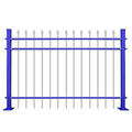 Steel Decorative Forged Picket Board Palisade Front Yard Fence Railing Items with Ornamental Ring
