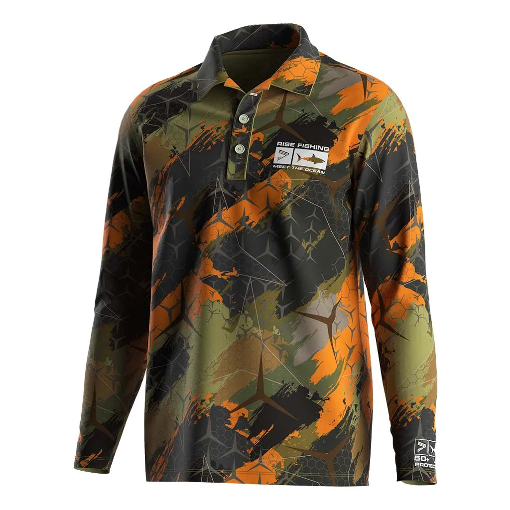 Men's Cooling Polo Shirt Quick Dry Windproof Waterproof Breathable for Golf Hiking Fishing in Camo Design with Plus Size Options