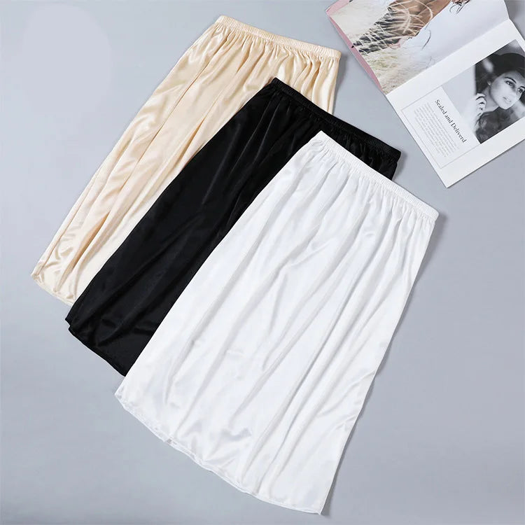60cm Long Women Underskirt Long Petticoat a Line Under Dress Safety Skirt