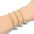 Wholesale Brass Beaded Stackable Stretch Punk Style Bracelets