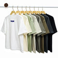 High Quality 280 Gsm Heavy Mens Oversized Drop Shoulder Boxy Fit Tshirt Custom Printing 100% Cotton Mock Neck Blank t Shirt