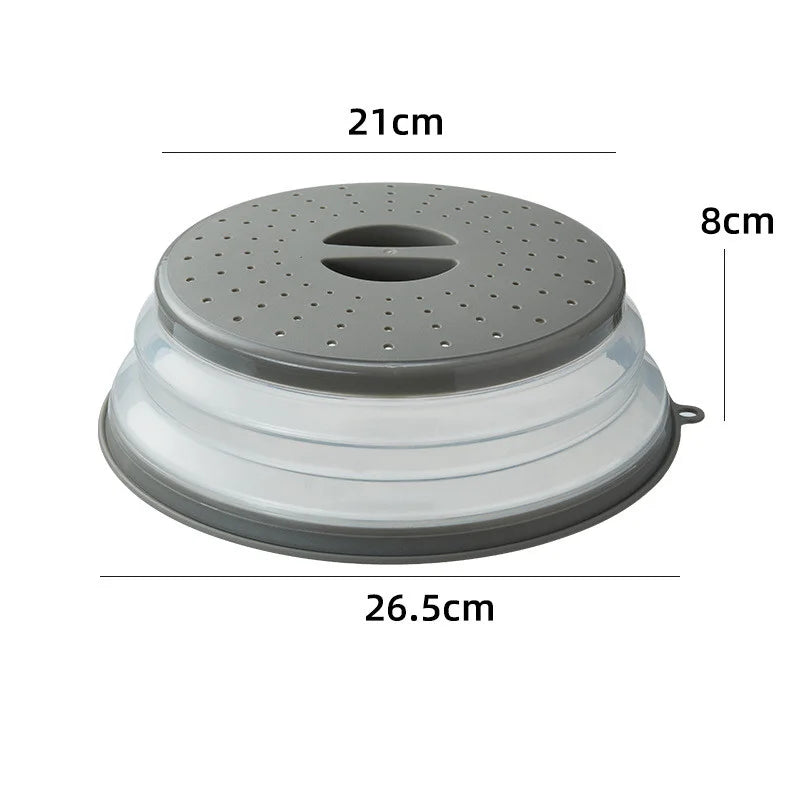 Multi-Functional Folding Silicone Dish Cover Small Size Kitchen Microwave Oven Cooking Food Cover Heat Resistant Specialty Tool