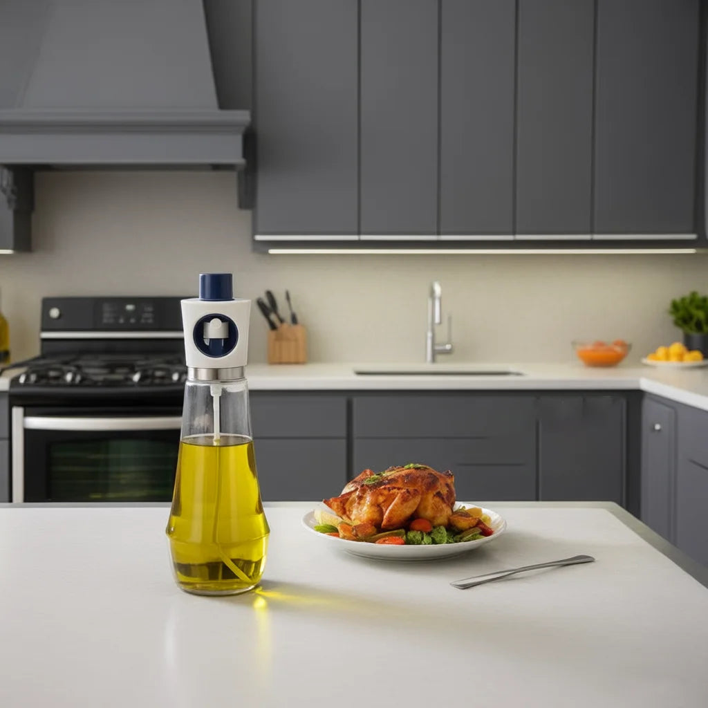 230ml Olive Oil Spray Bottle  Glass for Cooking Grill Sprayer Kitchen Tool
