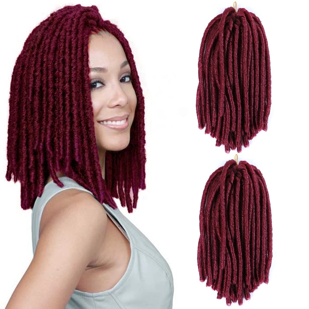 Long Curly Dreadlocks Pre Looped 14 Inch Crochet Hair Faux Locs 14 Inch Goddess Locs Crochet Hair Soft Locs