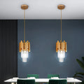 Modern 2 Layers Capiz Crystal Chandelier Lamp Gold Hanging Pendant Light for Dining