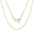 K Gold 18K Yellow Gold Rhodium Plated Thin Box Chain Tiny Box Chain Necklace for Anniversary