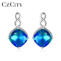 CZCITY New Stylish Earrings Fashion 925 Sterling Silver Earrings for Women