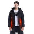HBG 0899 Men's Heating Cotton Padded Clothes Hooded USB Heating Down Jacket Intelligent Three Gear Constant Temperature Heating