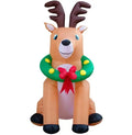 Waterhan FCR9854B12 Customized 7ft Big Plug-Powered AC 100-127V USB Wired Control PVC Waterproof Portable Inflatable Reindeer