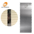 AK Wholesale Customize Logo Stainless Steel Cake Decorating Comb Metal Scrapers Baking Icing Tools Cream Smoother Cake Tools