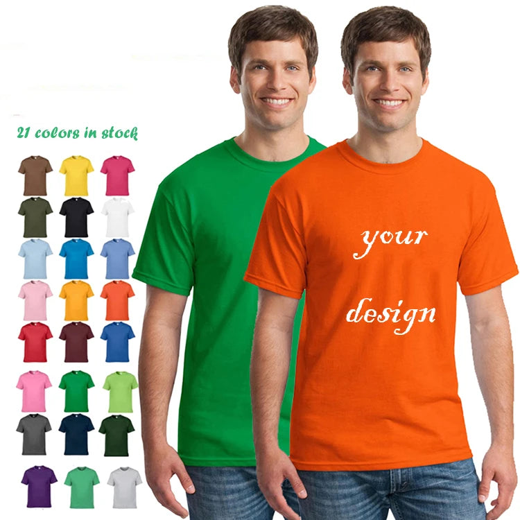 100% Cotton Graphic T Shirt Short Sleeve Blank Custom Men's White T Shirts