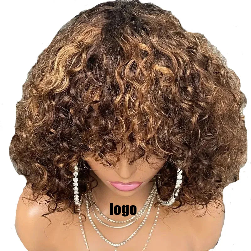 Hot Sale Fashion Short Curly Hair Wigs Small Curly Hair  Brazilian Vietnamese Fluffy and Soft in Stock for Black Women