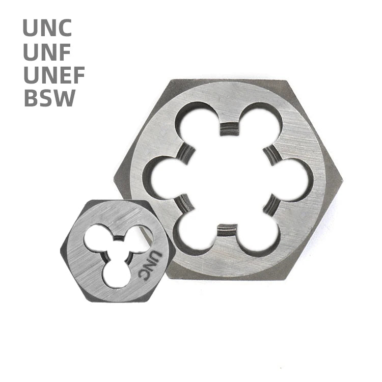 Hex Thread Screw Dies UNC UNF BSW 2# 4# 5# 6# 8# 10# 12# 1/8 5/32 3/16 1/4 5/16 3/8 7/16 1/2 5/8 3/4 7/8 Inch Bolt Rolling Tools