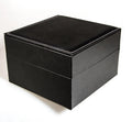Custom Logo Single Luxury Men's Wood Watch Packaging Box with Recycled Materials Cotton Lining Rectangle Shape for Display