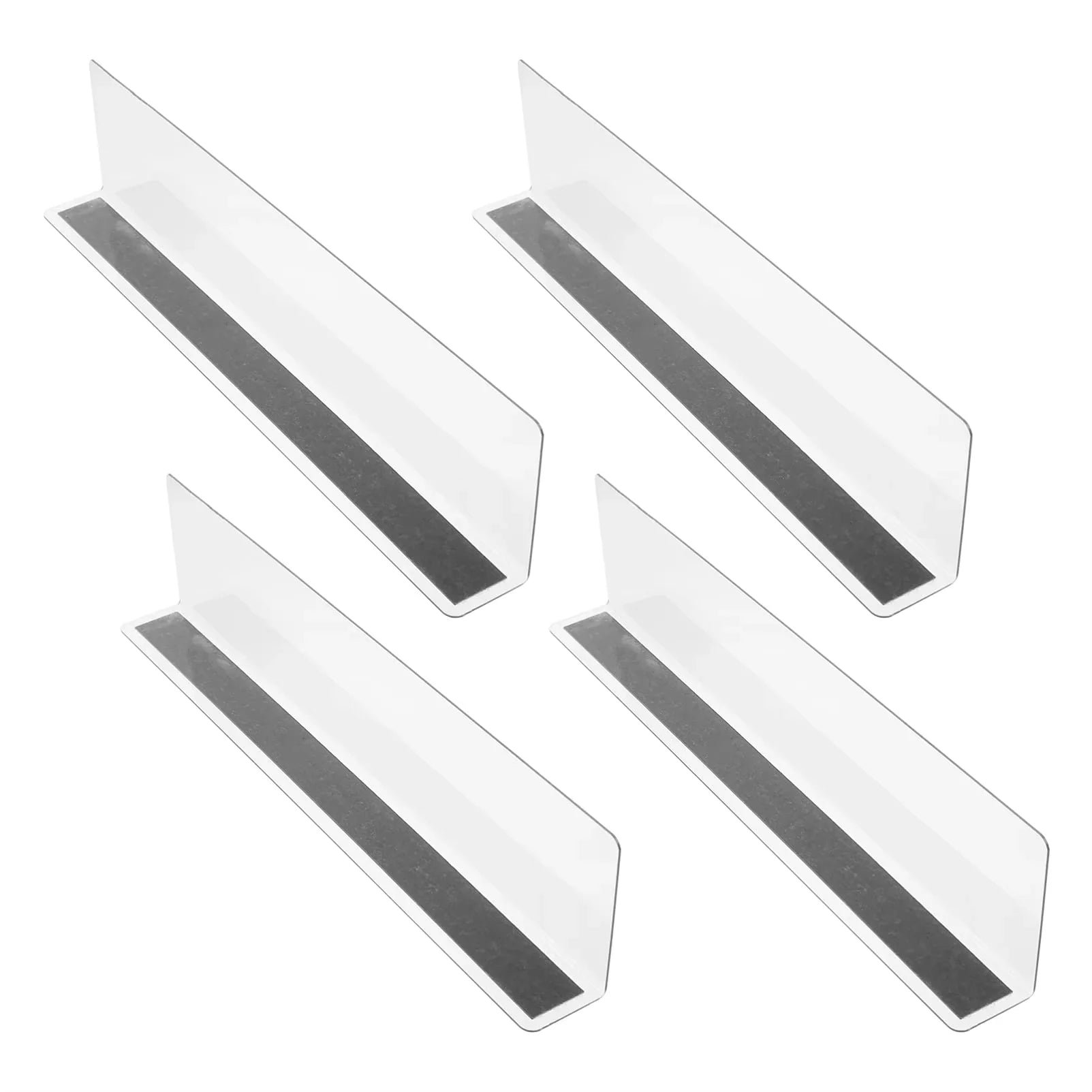 Hookei Customized L Shaped Acrylic Gondola Shelving Divider Free Standing Transparent Tabletop Acrylic Shelf Divider Supermarket