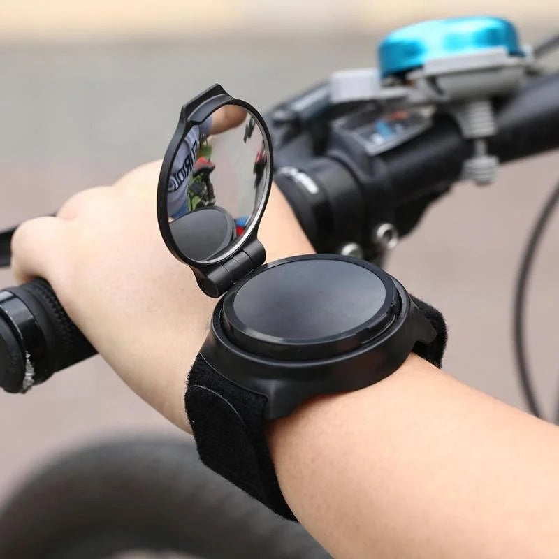 New Bike Mirror Bicycle Back Mirror Cycling 360 Degree Rotate MTB Arm Wrist Strap Rear View Bike Accessories Bicycle Rearview