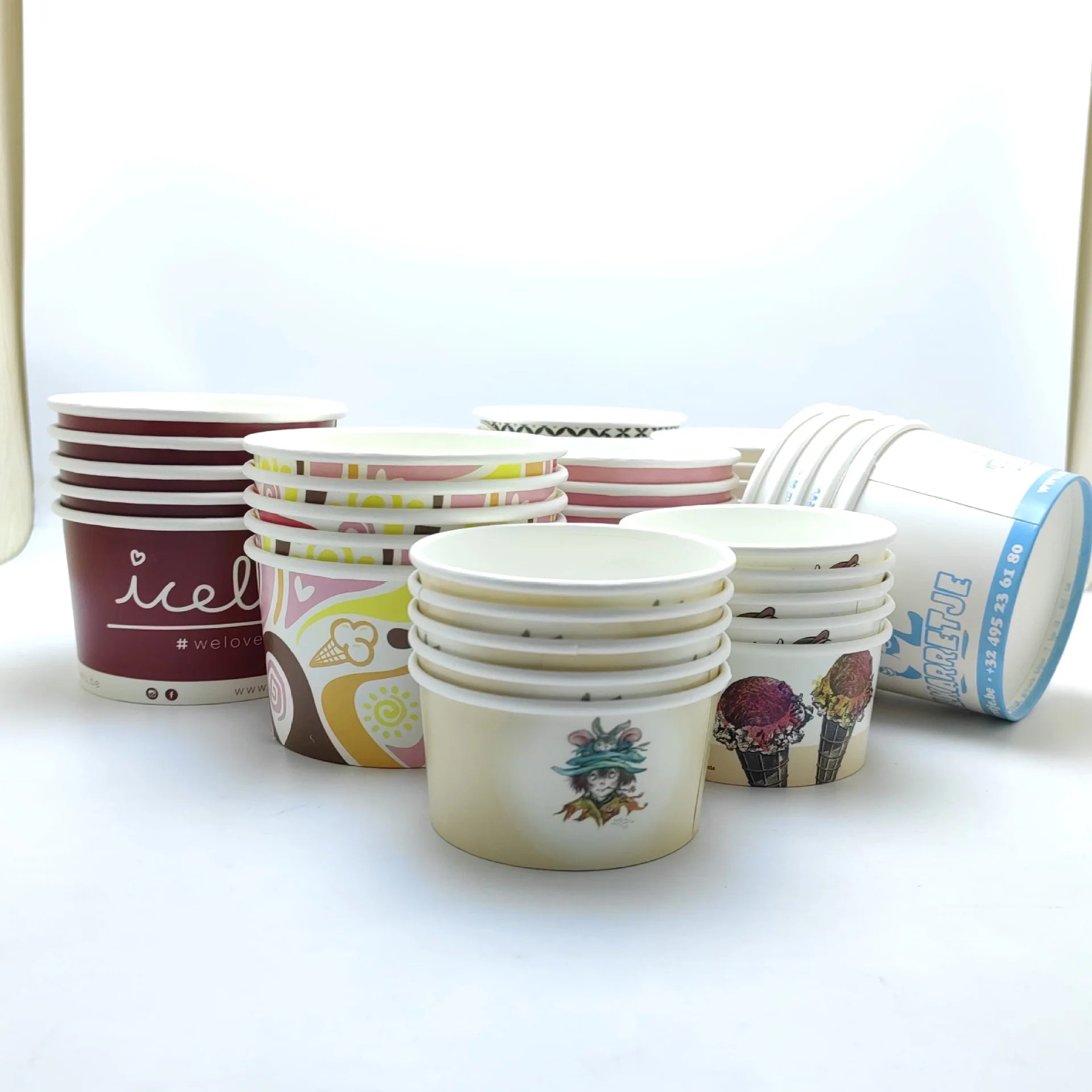 Wholesale Factory  Chinese Style Custom Disposable and Recyclable Printing logo Paper Hot Soup Bowls Take Away   Soup Bowl