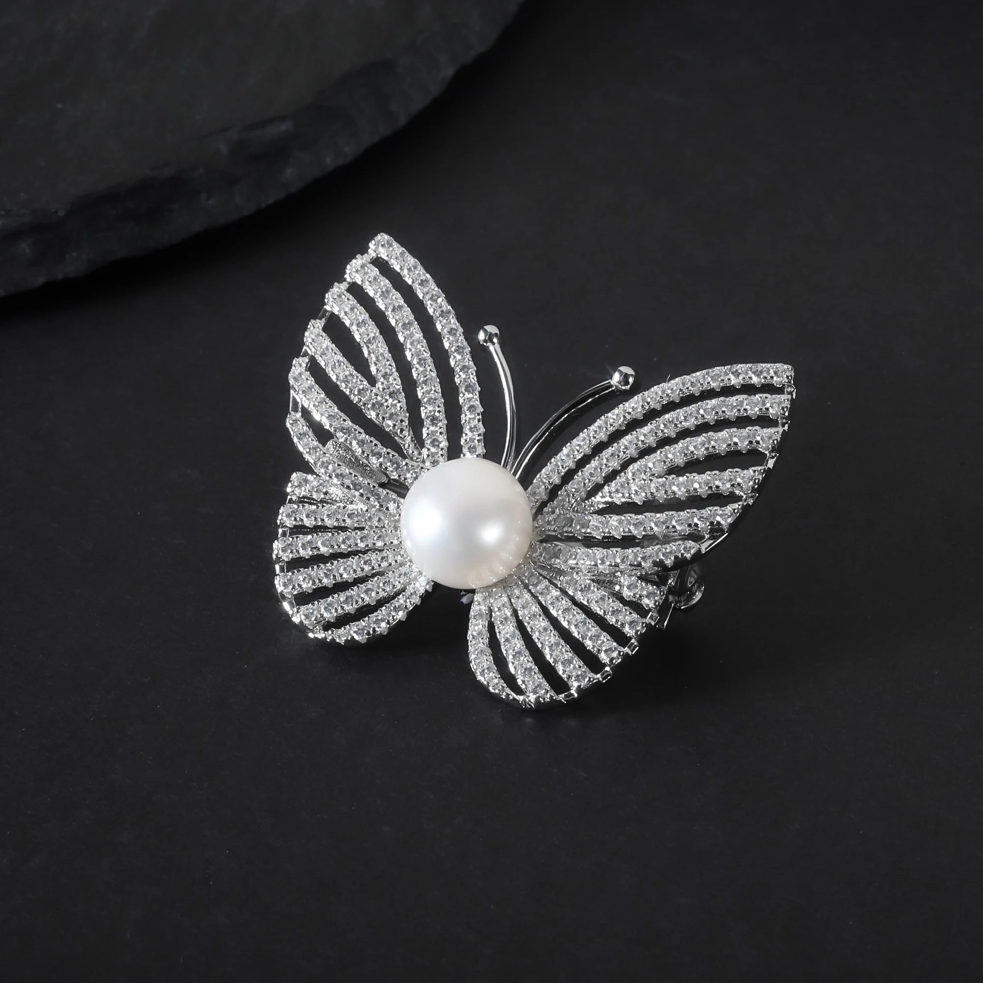 F9895 Abiding Fine Jewelry Fashion Designs 10mm White Fresh Water Pearl Luxury Large Wedding Brooch Brooches Women Jewelry