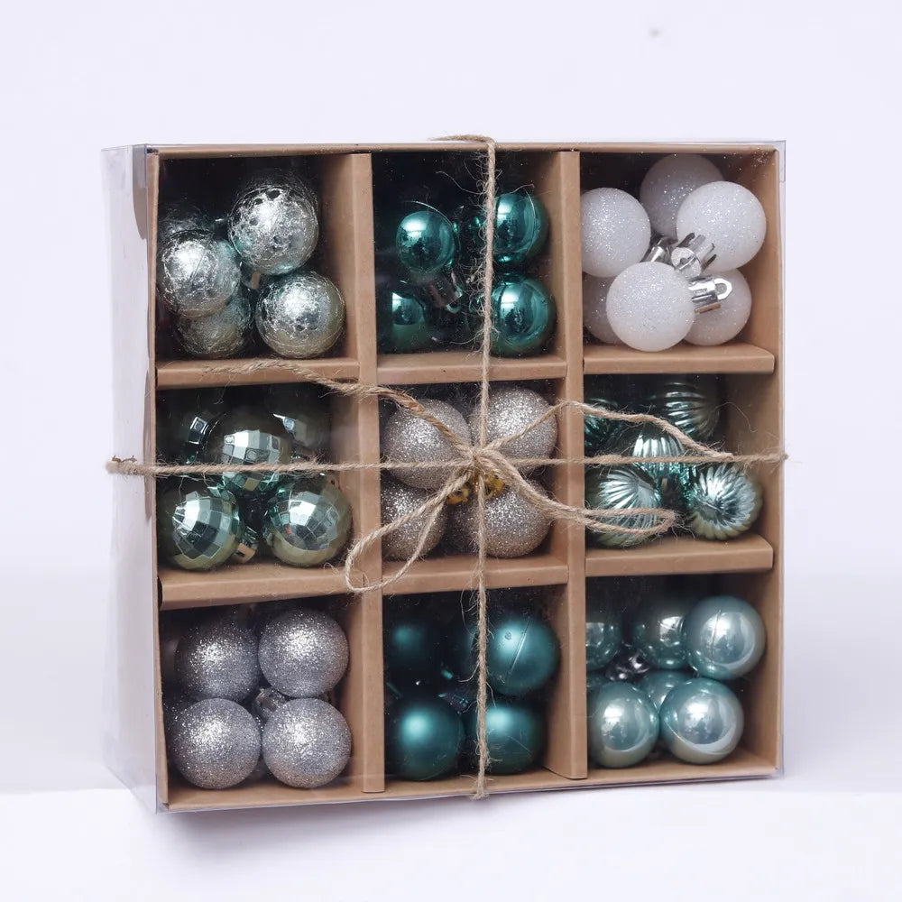 99pcs 3CM Christmas Ornament Ball Shatterproof Decorative Hanging Baubles Set MegaBDM