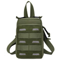 Army Green Laser Cut Waterproof Durable Tactical EDC Pouches Molle Fanny Pack Waist Bag Pouch with Reflective Stripe
