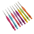 Colorful 8PCS 0.8-2.0mm Crochet Hook Set Lace Yarn Crochet Needles With Soft Handle