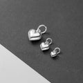 Wholesale DIY Bracelet Charms 925 Sterling Silver Heart Shape Charms for Jewelry Making