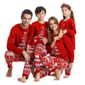 2025 Winter Family Matching Thermal Pajamas Blue Red Print Custom Logo Sizes XL 3XL for Mom Dad Daughter for Christmas Time