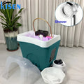 Kisen Salon Furniture Portable Mobile Shampoo Sink With SPA Hair Washing Head Height Optional for Massage Table Beauty Bed