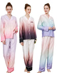Sexy Silk Pajamas 2026 New Fashion Silky Pajama Set With Headband Pants Pajamas Set Women